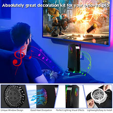 Load image into Gallery viewer, SIKEMAY PS5 Accessories Faceplate for Playstation 5 Digital Edition, RGB LED Light Strip, 7 Colors 29 Effects DIY Decoration Accessories Flexible Tape Lights Strips Kit for PS5 Console with IR Remote
