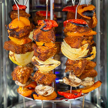 Load image into Gallery viewer, Quest 34020 Electric Rotisserie Grill / Cooks Kebabs, Skewers and Roasts / 60 Minute Timer / Sliding Glass Door / Auto Shut-Off / 1500 W
