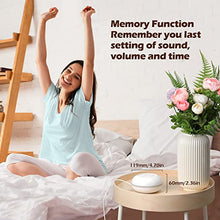 Load image into Gallery viewer, White Noise Machine for Adults, Kids, Sleeping Baby, Portable Sound Machine with 18 High-Fidelity Soothing Sounds and 4 Timers, USB Baby Sound Machine with Night Light and Memory Function for Bedroom
