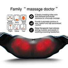 Load image into Gallery viewer, Neck Massager with Heat, Back Massager Gifts for Women / Men / Mom / Dad, Shiatsu Shoulder Massager, Electric Deep Tissue 4D Kneading Massage for Shoulder, Back and Neck, Massager Neck Pain Relief

