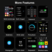 Load image into Gallery viewer, Smart Watch 2022(Answer Make Call) 1.70'' HD Curved Full Touch Screen Fitness Watch Heart Rate Blood Pressure Sleep Tracker Voice Control Sports Smart Watches for Women Men Android iOS Phone (Black)
