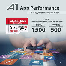 Load image into Gallery viewer, Gigastone 512GB Micro SD Card with SD Adapter + Mini-case, Gaming Plus, Nintendo-Switch Compatible, High Speed 100MB/s, 4K Video Recording, Micro SDXC UHS-I, A1 Run App, Class 10
