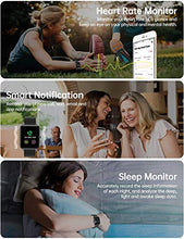 Load image into Gallery viewer, Popglory Smart Watch, Fitness Tracker with Blood Oxygen, Blood Pressure, Heart Rate Monitor, IP67 waterproof Smartwatch Fitness Watch Smart Watch for Men Women for Android iOS
