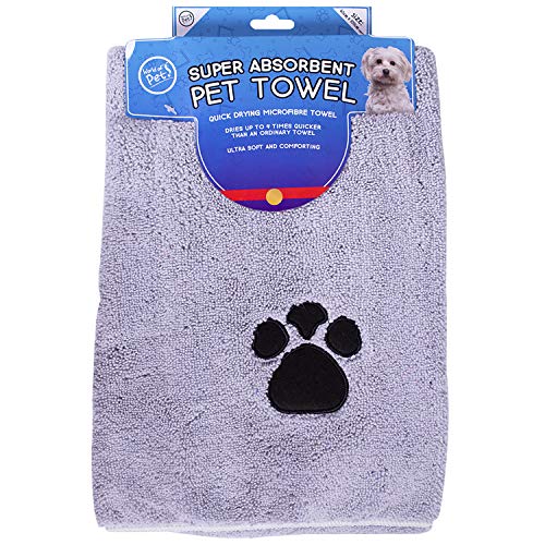 World of pets Super Absorbant Micofibre Pet Towels for Dogs 2 Pack