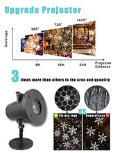 Load image into Gallery viewer, KITASST Christmas Projector Lights Outdoor, Upgrade Led Snowfall Santa Tree Projection Lamp, Waterproof Landscape Lighting for Xmas Halloween Party Garden Holidays Indoor Outside Decorations(Black)
