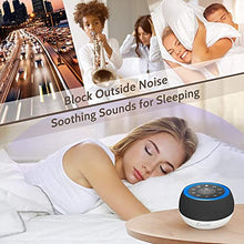 Load image into Gallery viewer, White Noise Machine for Adults and Baby-Rechargeable-Warm Night Light Sleep Sound Machine with Natural Sounds for Baby Soothing,Adult Therapy,Relaxation &amp;Tinnitus Relief and Timer
