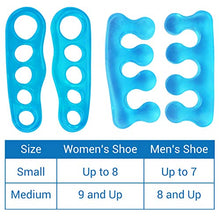 Load image into Gallery viewer, ViveSole Toe Stretchers Separators (4 Pack) - Gel Therapeutic Spa Spacer Spreaders for Bunions, Overlapping Hammer Toe, Yoga, Plantar Fasciitis, Nail Polish, Correct Pain Cushion
