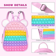 Load image into Gallery viewer, Ainiv Fidget Shoulder Bag, 2 in1 Silicone Push Bubble Bag, Fidget Sensory Toy Bag, Fashion Creative Poppet Fidget HandBag, Stress Relief and Anti-Anxiety Toy for Girls Boys Adults, Pink
