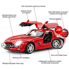 Load image into Gallery viewer, RASTAR RC Car | 1/14 Scale RC Mercedes-Benz SLS AMG Remote Control Car for Kids, Benz Model Car with Open Doors/Working Lights - Red
