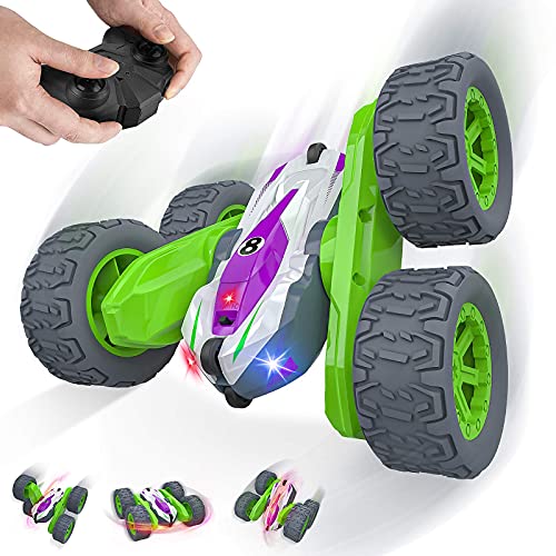 Baztoy Remote Control Car Toys Kids Boys 4WD Electronic 2.4GHz RC Crawler Racing Car Rechargeable Offroad Fast RC Car Stunt Vehicles Games Children 3-12 Year Old Birthday Gift Present Indoor Outdoor