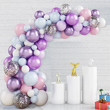 Load image into Gallery viewer, GREMAG Balloons Arch Kit, 105PCS Purple Balloon Garland Kit Balloons Arch Kit, Latex Balloons Party Balloons for Birthday Decoration Party Supplies Wedding Party Decoration Supplies

