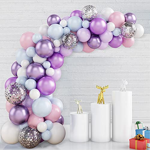 GREMAG Balloons Arch Kit, 105PCS Purple Balloon Garland Kit Balloons Arch Kit, Latex Balloons Party Balloons for Birthday Decoration Party Supplies Wedding Party Decoration Supplies