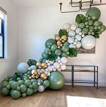 Load image into Gallery viewer, Sage Green Balloon Garland Arch Kit - 154pcs Avocado Green Balloon with Blush Balloons Gold Balloons and Macaron Gray Balloons for Wedding Birthday Party Baby Shower Party Background Decoration
