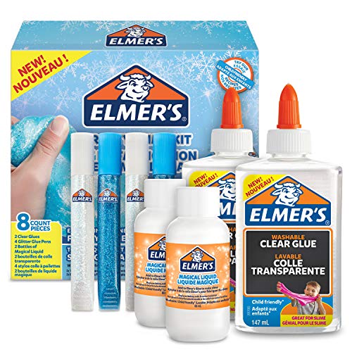 Elmer’s Glue Frosty Slime Kit | with Clear PVA Glue, Glitter Glue Pens ...