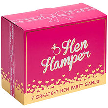 Load image into Gallery viewer, Hen Hamper - 7 Hilarious Hen Party Games (Bubbly Pong, Mr &amp; Mrs, Hen Charades, I Have Never, Who Knows the Bride Best, What Am I, Truth or Dare) perfect for a fun hen do!
