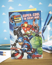 Load image into Gallery viewer, Superhero 5th Birthday Card, Marvel Avengers Boys Birthday Card, 5th Birthday Boy&#39;s Marvel Card
