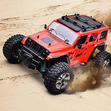 Load image into Gallery viewer, MKZDGM Remote Control High Speed RC Cars 4WD Rock Racer Off-Road 4x4 Electric，2.4Ghz 1:14 Scale RTR Hobby Grade Cross 25KM/H Remote Control Truck (1521red-uk)

