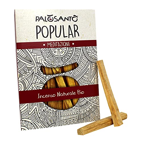 PALOSANTO - Palo Santo Sticks Popular Ayabaca - 9 Sticks - Palo Santo Wood Wild Harvested & Sustainably Sourced in Perù - Natural Incense Stick for Cleansing, Meditation and Stress Relief