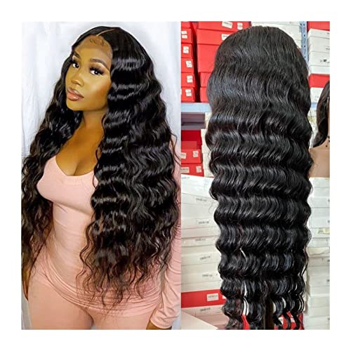 Wigs Brazilian Loose Deep Wave Lace Wig 14-32 Inches Lace Frontal Wig HD Transparent Lace Frontal Human Hair Wigs for Women Remy Human Hair Lace Wig Wig