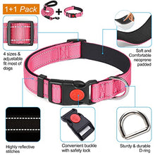 Load image into Gallery viewer, haapaw Reflective Dog Collar Padded with Soft Neoprene Breathable Adjustable Nylon Dog Collars for Small Medium Large Dogs
