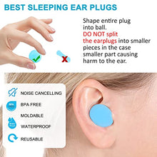 Load image into Gallery viewer, Reusable Silicone Ear Plugs, Waterproof Noise Cancelling EarPlugs for Sleeping, Shooting, Airplanes, Concerts, Mowing, 22dB Highest NRR
