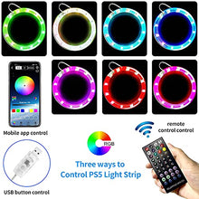 Load image into Gallery viewer, Cybcamo RGB LED Light Strip for Playstation 5 Console 8 Colors 400 Effects DIY Round Light Strip Decoration kit for PS5 Console with APP/IR Remote/USB 3 Control
