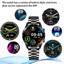 Load image into Gallery viewer, BEN NEVIS Men Smart Watch, Receive Make Call Voice Waterproof Fitness Sport Watch Sounds with 24/7 Heart Rate Blood Pressure Sleep Auto Monitor Step Counter Staninless Steel Metal for Android iOS
