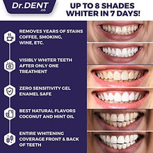 Load image into Gallery viewer, DrDent Premium Teeth Whitening Strips - 20 Whitening Sessions - Non-Sensitive Formula - 40 Peroxide Free Whitening Strips - Safe for Enamel + Mouth Opener Included
