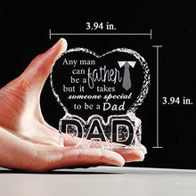 Load image into Gallery viewer, Crystal Birthday Gift for Dad, Father&#39;s Day Gifts from Daughter, Paperweight with DAD Letters
