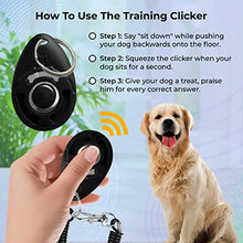 Load image into Gallery viewer, CMH EYE Professional High Pitch Dog Whistle for recall and Dog Clicker with straps-[2 PCS] ABS Material-Standardized frequency-black Dog Training Whistle and Clicker set.
