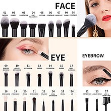Load image into Gallery viewer, Amazon Brand - Eono Makeup Brushes 27Pcs Professional Premium Synthetic Makeup Brushes Sets for Foundation Blending Face Powder Blush Concealer Eye Cosmetics
