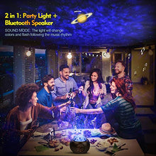Load image into Gallery viewer, LED Night Light Projector, 3 in 1 Music Galaxy Projector, 10 Planets Star Projector, Water Wave Starry Star Light Projector for Kids Adults Gifts Room Decoration
