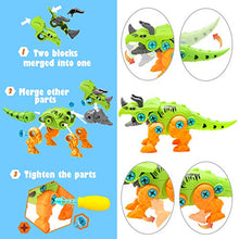 Load image into Gallery viewer, Dreamon Take Apart Dinosaur Toys for Kids with Storage Box Electric Drill, DIY Construction Build Set Educational STEM Gifts for Boys Girls
