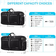 Load image into Gallery viewer, Gonex 100L Packable Travel Duffle Bag, Extra Large Luggage Duffel (Black)
