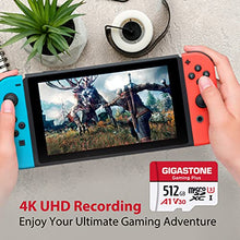 Load image into Gallery viewer, Gigastone 512GB Micro SD Card with SD Adapter + Mini-case, Gaming Plus, Nintendo-Switch Compatible, High Speed 100MB/s, 4K Video Recording, Micro SDXC UHS-I, A1 Run App, Class 10
