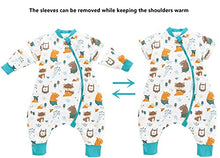 Load image into Gallery viewer, Chilsuessy Baby Sleeping Bag with Feet 2.5 Tog Winter Sleeping Sack with Removable Sleeves Anti Kick Infant Toddler Wearable Blanket for Boys and Girls, Forest Animals/2.5 Tog, 80/2-3 Years
