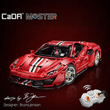 Load image into Gallery viewer, WEEGO 3187Pcs Technic Sports Car 1:8 2.4Ghz Remote Control Racing Car Supercar Model Kit for Ferrari 488 Pista, Construction Building Blocks Compatible with LEGO Technic
