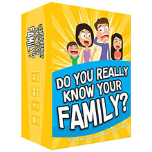 Load image into Gallery viewer, Do You Really Know Your Family? A Fun Family Game Filled with Conversation Starters and Challenges - Great for Kids, Teens and Adults
