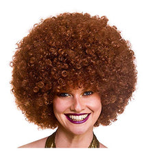 Load image into Gallery viewer, Wicked Costumes Adult Unisex Brown Giant Afro Disco Fever Wig Fancy Dress Accessory

