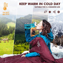 Load image into Gallery viewer, Sleeping Bag, Portable Lightweight 3-4 Season Sleeping Bags with Zippered Holes for Arms and Feet, Wearable Envelop Sleeping Bag for Adults Kids Camping, Hiking, Traveling
