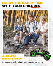 Load image into Gallery viewer, BEZGAR 17S Toy Grade 1:20 Scale Remote Control Car, 2WD High Speed 20 Km/h All Terrains Electric Toy Off Road RC Monster Vehicle Truck Crawler with Rechargeable Battery for Boys Girls Kids and Adults
