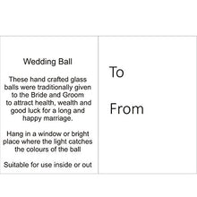 Load image into Gallery viewer, Wedding Gift Friendship Ball, 10cm, silver, gift boxed with ribbon and gift tag
