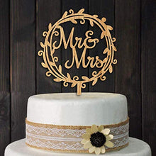 Load image into Gallery viewer, Losuya Mr Mrs Cake Topper Rustic Wood Wedding Party Engagement Decoration Favor
