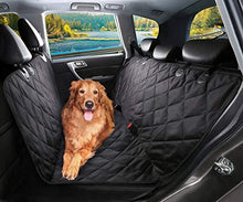 Load image into Gallery viewer, Dog Car Seat Cover, SHINE HAI Waterproof &amp; Scratch Proof &amp; Nonslip Back Seat Cover, Dog Travel Hammock with Seat Anchors, Machine Washable, Durable, Universal fits All Cars, Pet Cover(Black)
