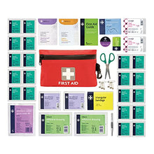 Load image into Gallery viewer, Lewis-Plast Premium 92 Piece First Aid Kit - Safety Essentials for Travel, Car, Home, Camping, Work, Hiking &amp; Holiday Red, Small
