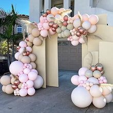 Load image into Gallery viewer, Apricot Balloon Arch Garland Kit, 124 Pcs Double Macaron Baby Pink Cream Peach and Chrome Rose Gold Latex Balloons for Boy Girl, Boho Wedding Birthday Party Bridal and Baby Shower Decorations
