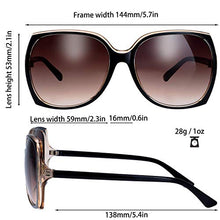 Load image into Gallery viewer, Women&#39;s Square Jackie O Cat Eye Hybrid Butterfly Fashion Sunglasses for round faces - Exquisite Packaging (727704-Crystal brown/ Black paint, Gradient Brown)
