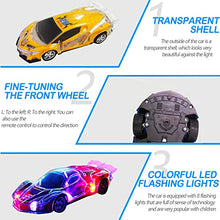 Load image into Gallery viewer, Remote Control Car, RC Car for Kids Light Up Upgraded 2.4GHz RC Racing Sports Car 1:24 Scale Radio Control Toy Vehicle with Bright and Colorful Flashing Lights, Great Gift for Kids, Boys and Girls
