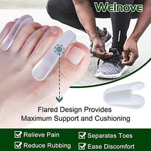 Load image into Gallery viewer, Welnove Toe Separators for Bunions - Gel Overlapping Toe Spacers - 10 Pieces - Flared Design Silica Gel Toe Straighteners, Bunion Corrector for Pain Relief ,Prevent Corns
