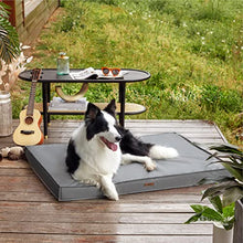 Load image into Gallery viewer, Lesure Waterproof Dog Bed Large - Outdoor Dog Crate Mattress with Removable Oxford Washable Fabric Cover, Orthopedic Pillow for Travel Outside, Grey, 91x69x7.6cm
